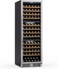 Klarstein Vinovilla Trio Weinkühlschrank, LED-Beleuchtung, 144 Flaschen, 3 Zonen, 5-20 C
