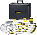 STANLEY STMT98109-1 Wartungskoffer mit 142-teiligem Werkzeug-Set, 4 Fächer, Aluminiumkoffer, Zangen, Schlüssel, Säge und Wasserwaage