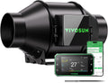 VIVOSUN Rohrventilator 100 mm Abluftventilator 331m³/h AeroZesh G4 mit, WiFi/App-Fernsteuerung Ventilator Growbox Rohrlüfter für Kühlung