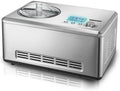 Unold 48876 Eismaschine, 2 Liter, Volumen für 2,0 Liter Eiscreme, LCD-Display, Timer, Edelstahl, 180 Watt