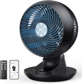 DREO 3D Tischventilator, 22 dB, Ventilator Klein mit Fernbedienung, 90 Oszillation, App & Sprachsteuerung, 8/12h Timer für Schlafzimmer & Büro