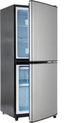 Merax Kühlschrank, leise 45 dB, LED-Beleuchtung, Stauraum, Kühl-Gefrierkombination mit 60L-Kühlschrank, 46L-Gefrierschrank