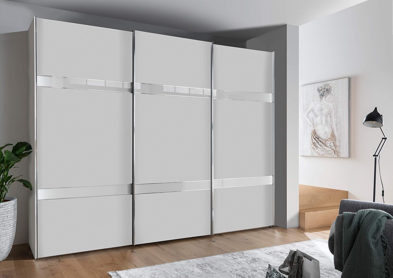 WIEMANN Rialto Kleiderschrank, Breite 250 cm, B/H/T 250 × 217 × 67 cm, bis zu 20 kg belasten, Holz