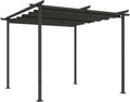 Outsunny Pergola, 300 L, Gartenpavillon mit Verstellbares Sonnendach, UV Schutz 30+ Freistehender Sonnenschutz für Terrasse und Garten