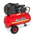 Mecafer 425316 fahrbarer Kompressor, 100-l-Kessel, 3 PS/2,2 kW, 2-Zylinder-V-Pumpe, Riemenantrieb, 9 bar, 360 l/min