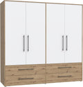 FORTE Jupiter Schrank, 206 cm breit x 59 cm tief x 200 cm hoch, einer maximalen Tragfähigkeit von 3 kg, Stauraum, 4-türig