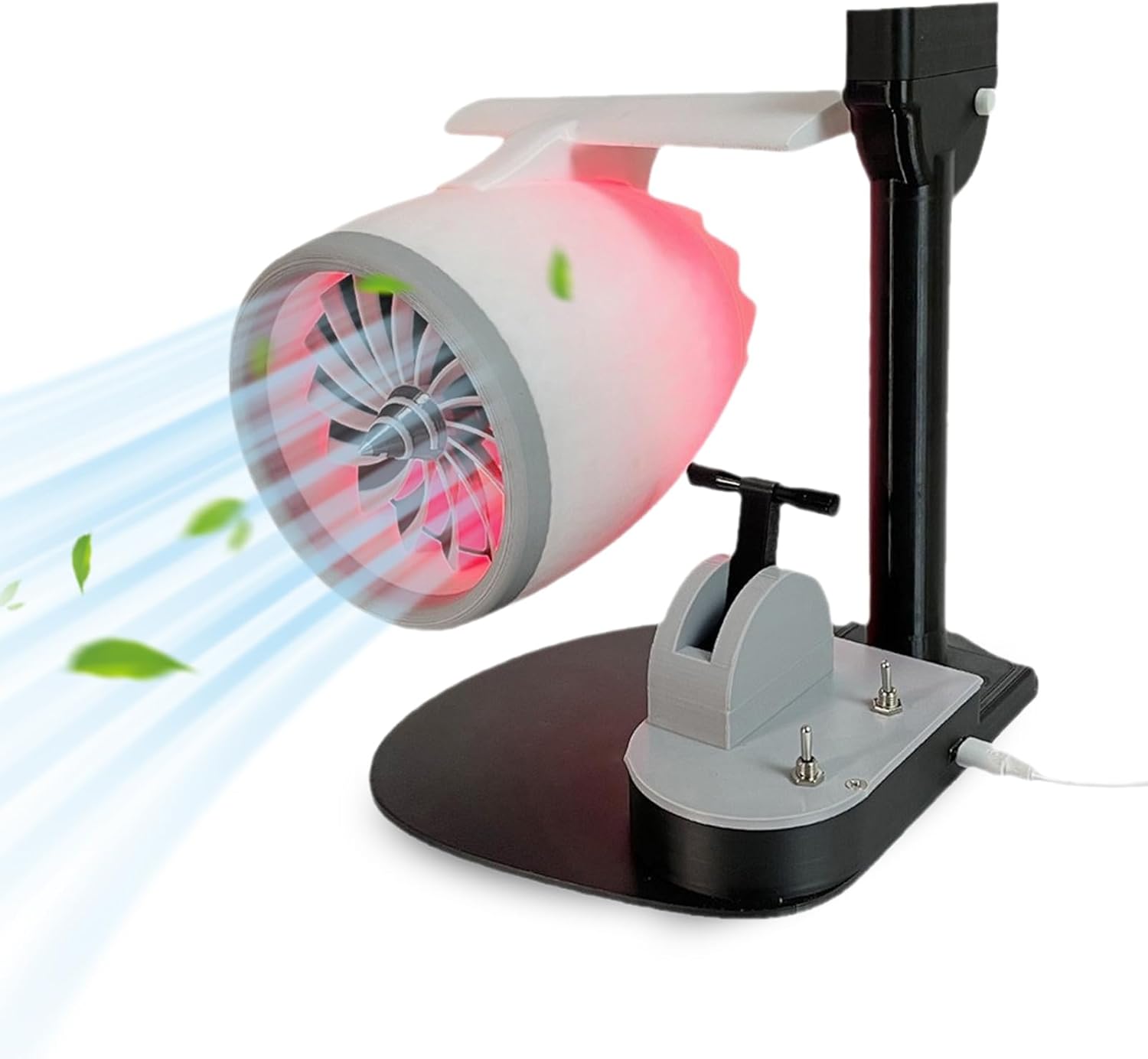 Tischventilator, LED-Beleuchtung, 2-in-1-turbofan-ventilator Für Den Persönlichen Gebrauch