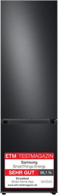 Samsung Bespoke Kühl-Gefrier-Kombination, 203 cm, 387 l Gesamtvolumen, 114 l Gefrierteil, NoFrost, App-Steuerung, Kühlschrank mit Gefrierfach