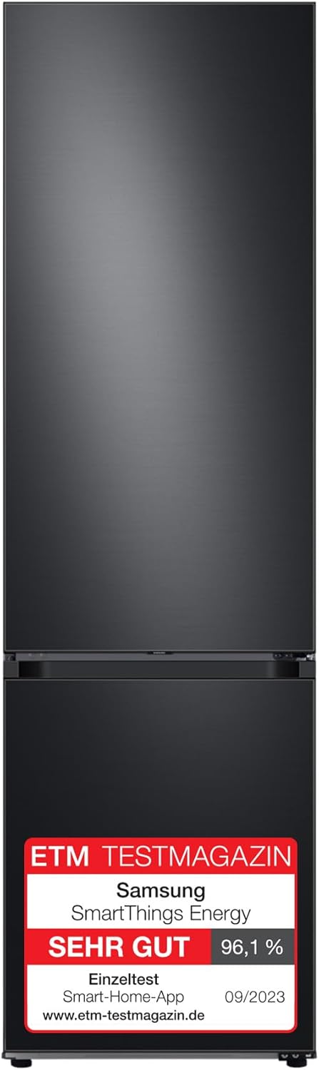 Samsung Bespoke Kühl-Gefrier-Kombination, 203 cm, 387 l Gesamtvolumen, 114 l Gefrierteil, NoFrost, App-Steuerung, Kühlschrank mit Gefrierfach