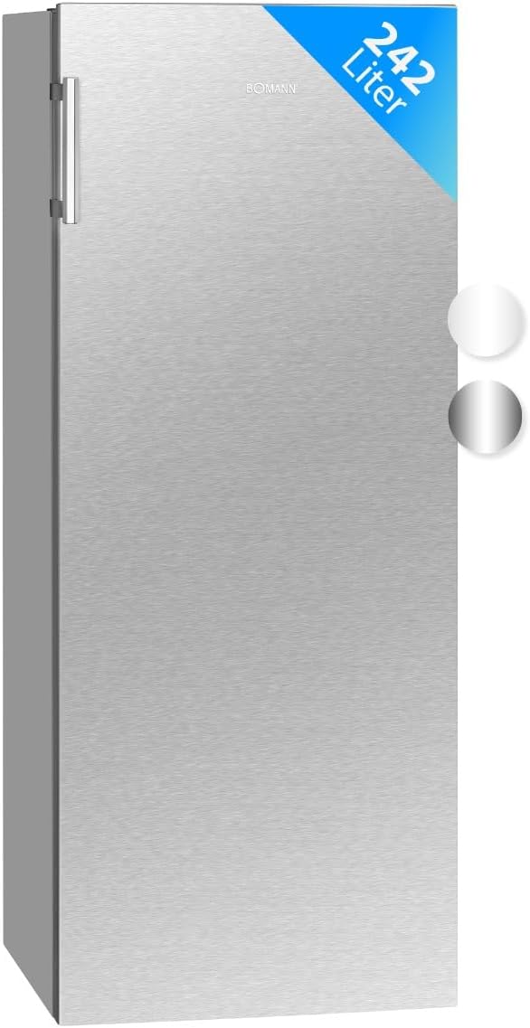 Bomann Kühlschrank, 143 cm, leise 40 dB, Stauraum, 5 Ablagen, 0 C ~ +8 C, Getränkekühlschrank, 242L Flaschenkühlschrank, Kühlschrank groß