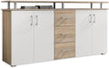 Stella Trading Highboard mit Ablage in Eiche Sonoma Optik Schrank, 178 × 90 × 38 cm (B/H/T), Stauraum