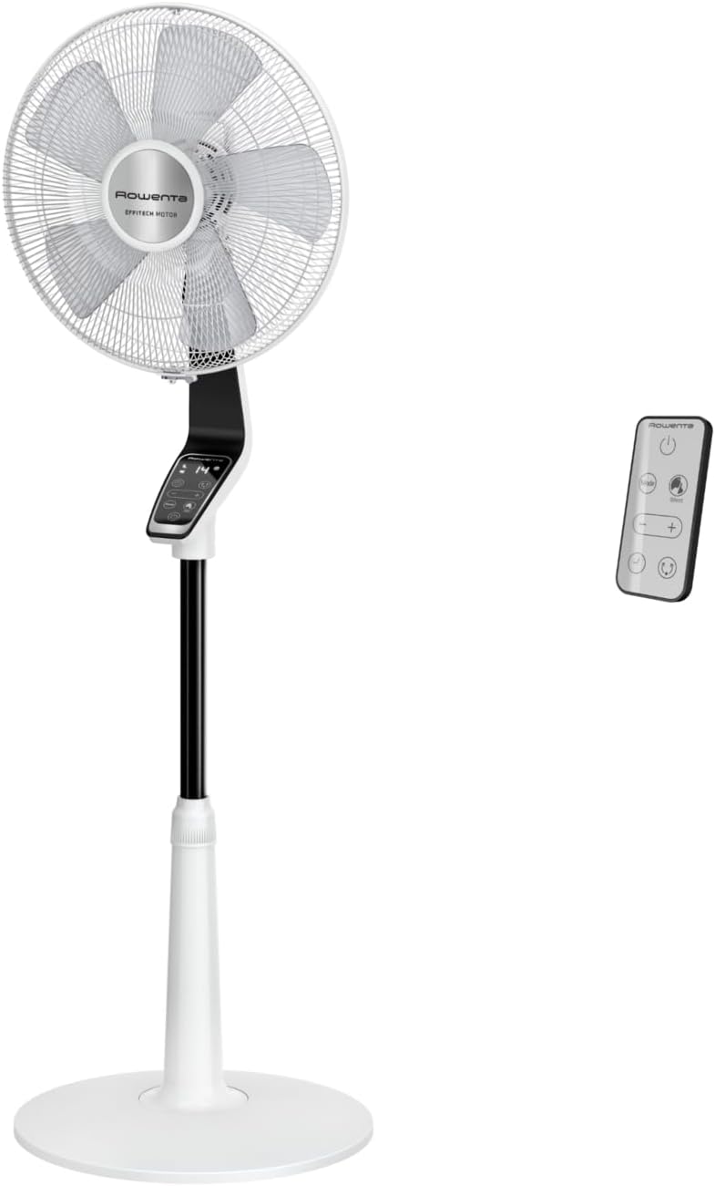 Rowenta Standventilator, 32 dB Silent Night Modus, Fernbedienung, Oszillation, 14 Geschwindigkeitsstufen, höhenverstellbar, VU5690F0