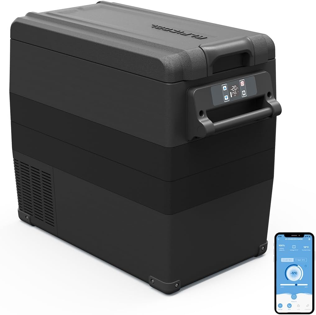 Alpicool NCF55 50L Kompressor Kühlbox, 50 L, Stauraum, -20 bis 20 (Schwarz)