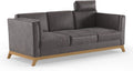 Cavadore 3er-Sofa, 3-Sitzer Couch im trendigen Design mit massivem Holzrahmen in Eiche, 213 × 84 × 93
