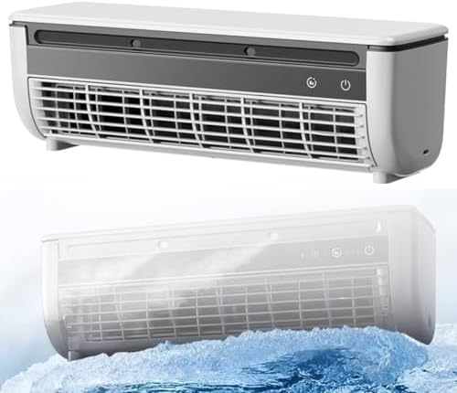 Kabelloser Wandklimaanlagenventilator, wiederaufladbarer und kompakter Kühlventilator für Zuhause