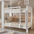 Kinderbett 90 × 200 mit Regalen und Leiter, 217 × 98 × 173 cm, Stockbett Hochbett Jugendhochbett mit Stauraum und Lattenrost