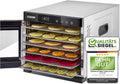 COSORI Dörrautomat edelstahl Tisch, LED-Display (35 -75 C) und 650 W, 48 dB, 6 Edelstahl-Dörrtabletts, Food Dehydrator mit 50 Rezepte, 3 Dörrgitter