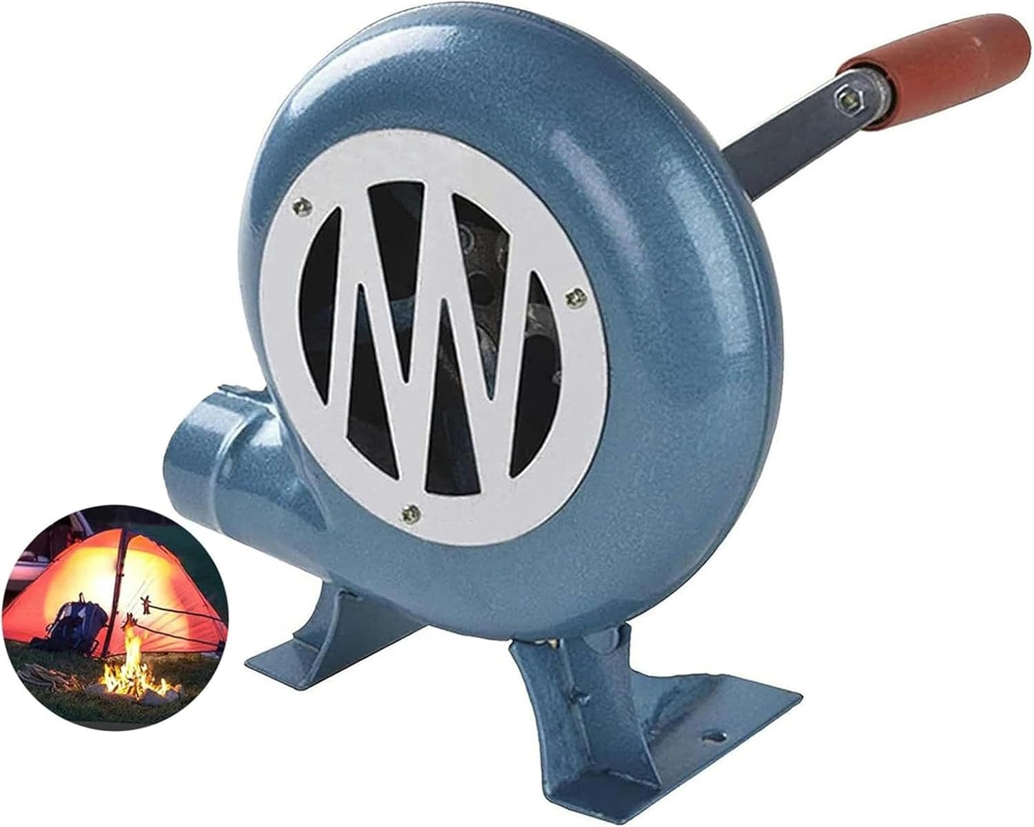 Hochleistungs-Handgebläse für Schmiede - Manueller Popcorn-Ventilator, 80 W, Metall-Ventilatorflügel