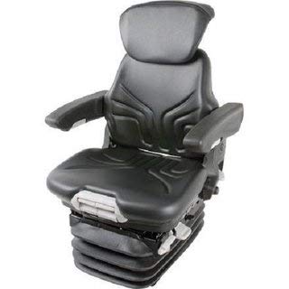 Traktorsitz GRAMMER Maximo Comfort Plus Tisch, Farbe schwarz, aus Kunstleder, MSG 95 A/731 (1234485), integriertem Kompressor 12V, klappbar