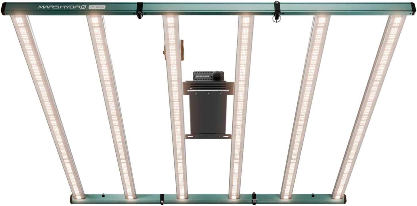 Mars Hydro FC-6500 730 W Pflanzenlampe Led Vollspektrum für, Max. Bereich 150 × 150 CM, App-Steuerung, Stauraum, Bridgelux 3030 Diodes