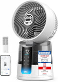 DREO TurboCool Nebelventilator 516S, 20 dB leise, 1,3 L, Tischventilator mit 150 +30 Oszillation, App- & Fernbedienung, App-Steuerung, 7.9 m/s