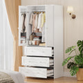 VOWNER Kleiderschrank, 80 × 180 × 48 cm (B/H/T), Garderobenschrank mit viel Stauraum, 2 Schrank, Vielseitiger Schwebetürenschrank mit 3 Schubladen