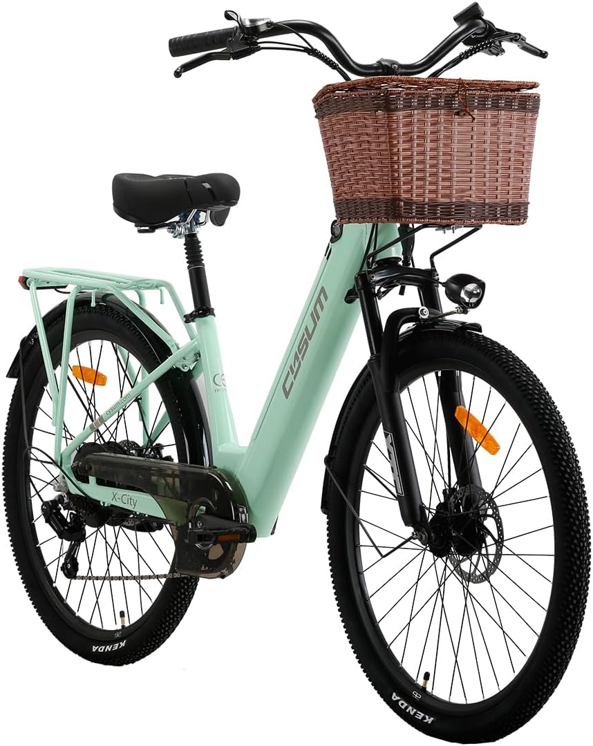 cysum X-City Elektrofahrrad für Erwachsene, einer Körpergröße von 160 bis 185 cm