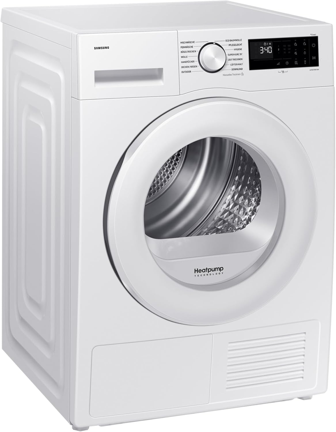 Samsung DV90DG52A0TEEG Wärmepumpentrockner DV5000D, Wäschetrockner mit LED-Display, 9 kg, SmartThings-App, App-Steuerung