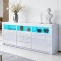 Sideboard, ABMESSUNGEN(LxBxH): 160 × 35 × 72 cm, LED-Beleuchtung, Stauraum