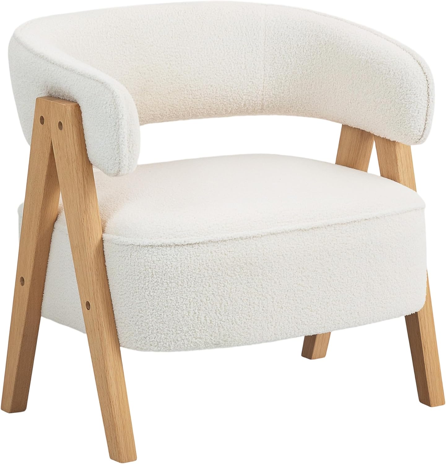 HOMCOM Sessel, 63 cm Breiter Sitz, Lesesessel Relaxsessel mit Holzbeine