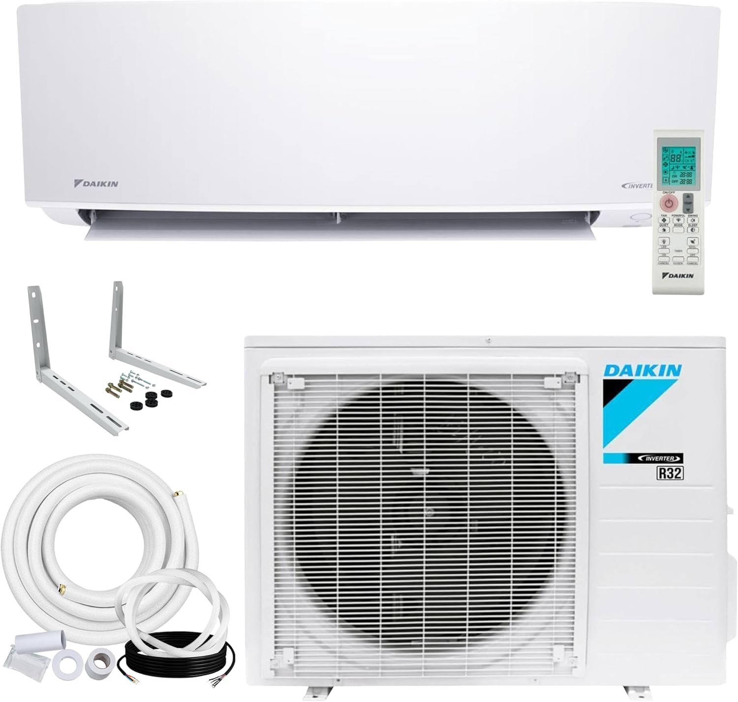 Daikin 12,000 BTU 18 SEER2 Entra R32 Series Ductless, Inverter, RXC12+FTXC12+IKM1438+WAFP24