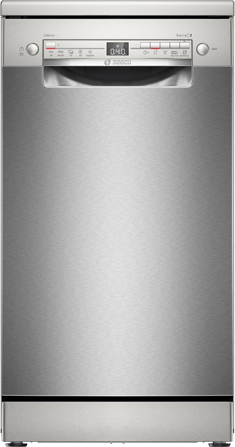 Bosch SPS2HKI42E, Serie 2, Smarter Geschirrspüler, 45 cm breit, Display, Serie 2