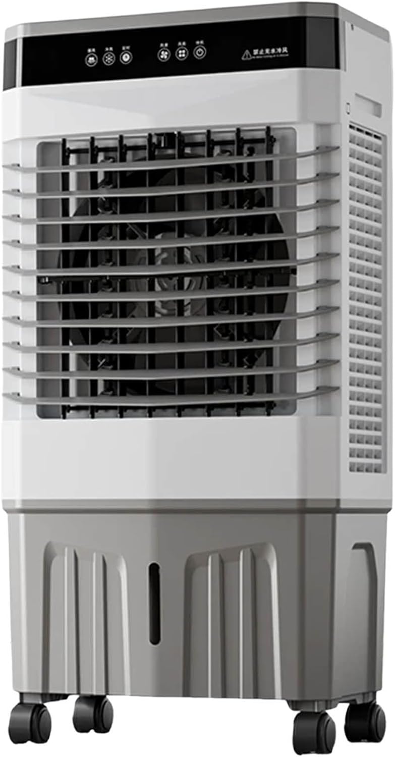 Klimaanlage, tragbar, 45 × 33 × 70 cm, Fernbedienung, Oszillation, Verdunstungskühler mit 3 Geschwindigkeitsstufen, 20L Wassertank