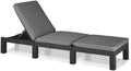 Allibert by Keter Daytona Deluxe Sonnenliege für Garten Pool, 195 × 65 × 25,5 cm, Abmessungen (LxBxH): 195 × 65 × 25 cm, flache Rattanoptik